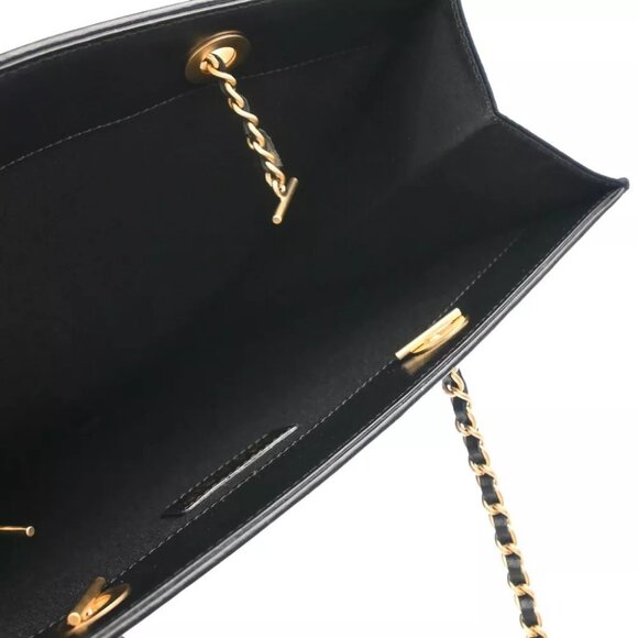 Chanel Navy Canvas Icon Chain Tote Handbag - Picture 6 of 10